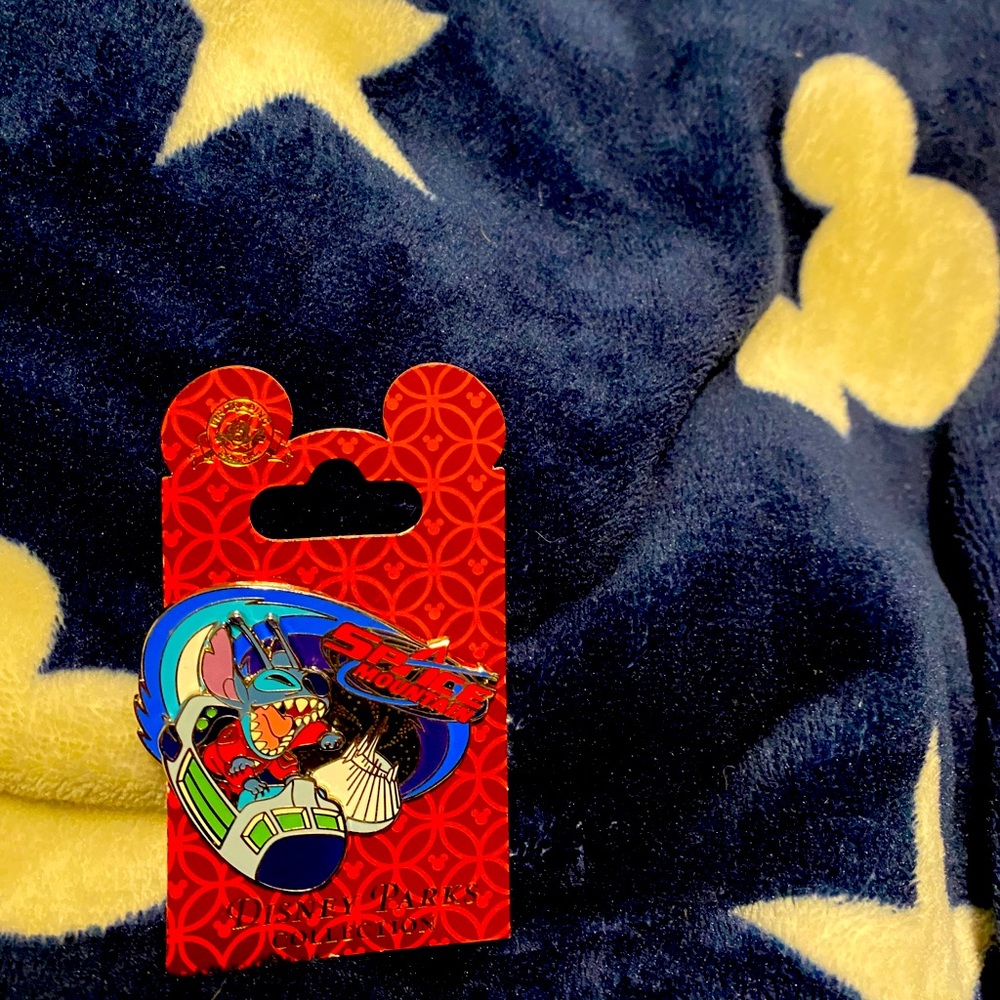Stitch space mountain pin